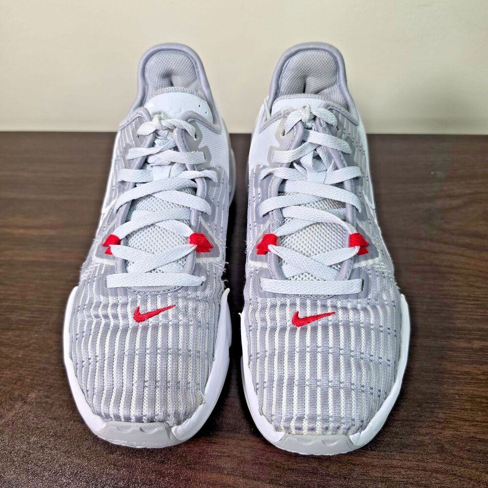 Nike LeBron Witness 6 Men's size 8 Pure Platinum Grey Red Basketball CZ4052-003